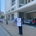 Supporters for Dallas Judge Eric Moye Rally Outside Courthouse